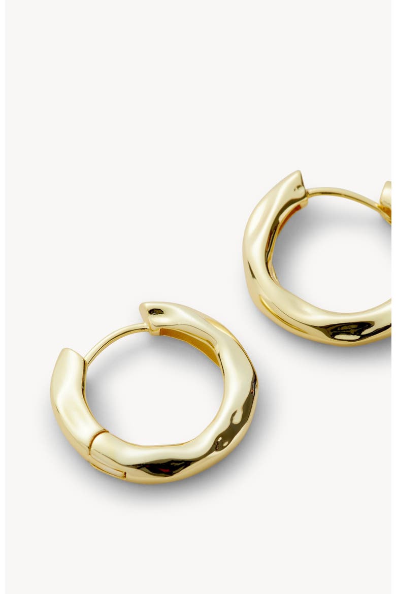 Petite Wavy Hoops, Alternate, color, Gold