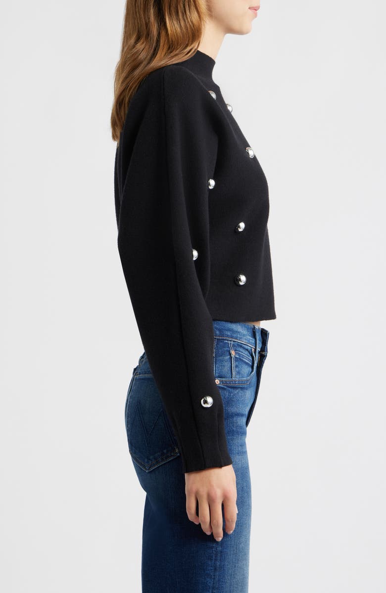 MANGO Inoxidab Studded Sweater, Alternate, color, Black