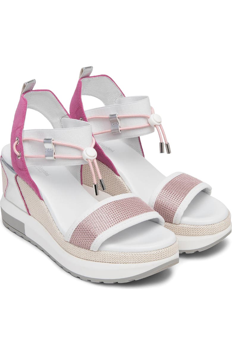 NeroGiardini Bungee Platform Wedge Sandal, Main, color, Pink Multi