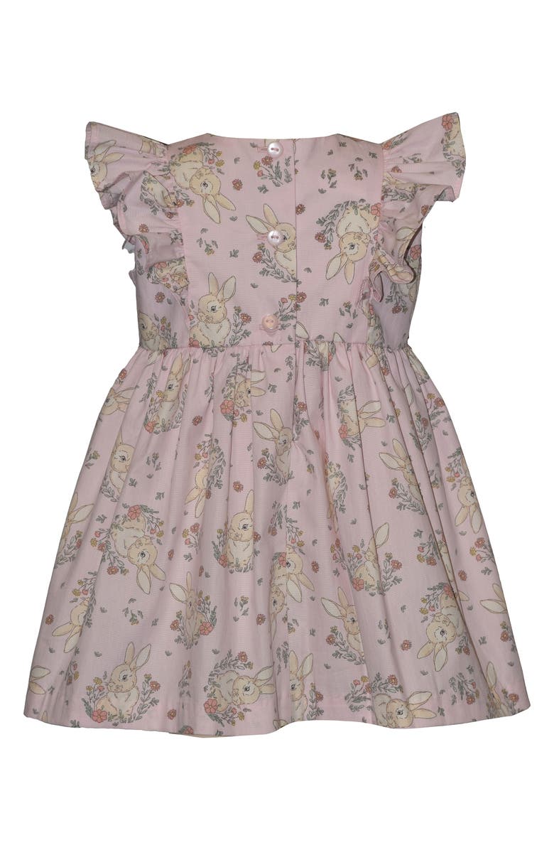 GERSON & GERSON Bunny Smocked Dress, Alternate, color, Pink