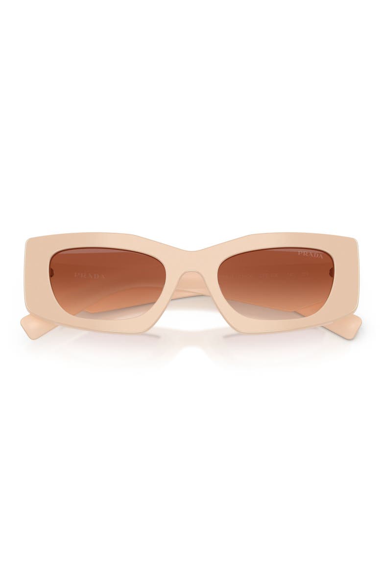 51mm Rectangular Sunglasses, Alternate, color, POWDER / BROWN BORDEAUX