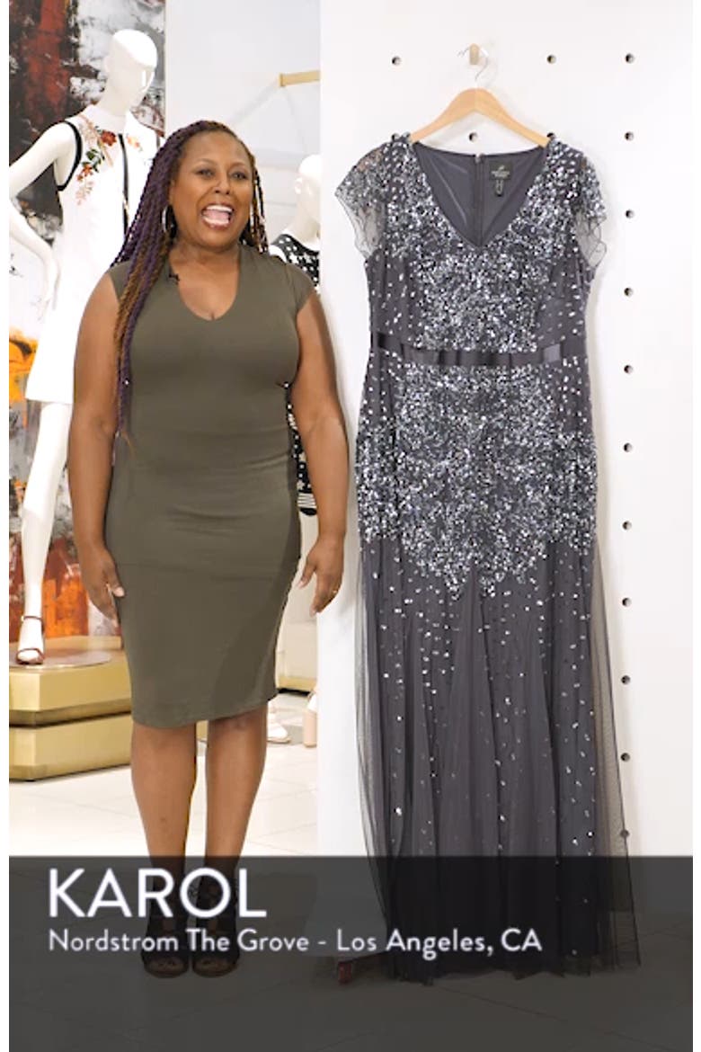 Beaded V-Neck Gown video