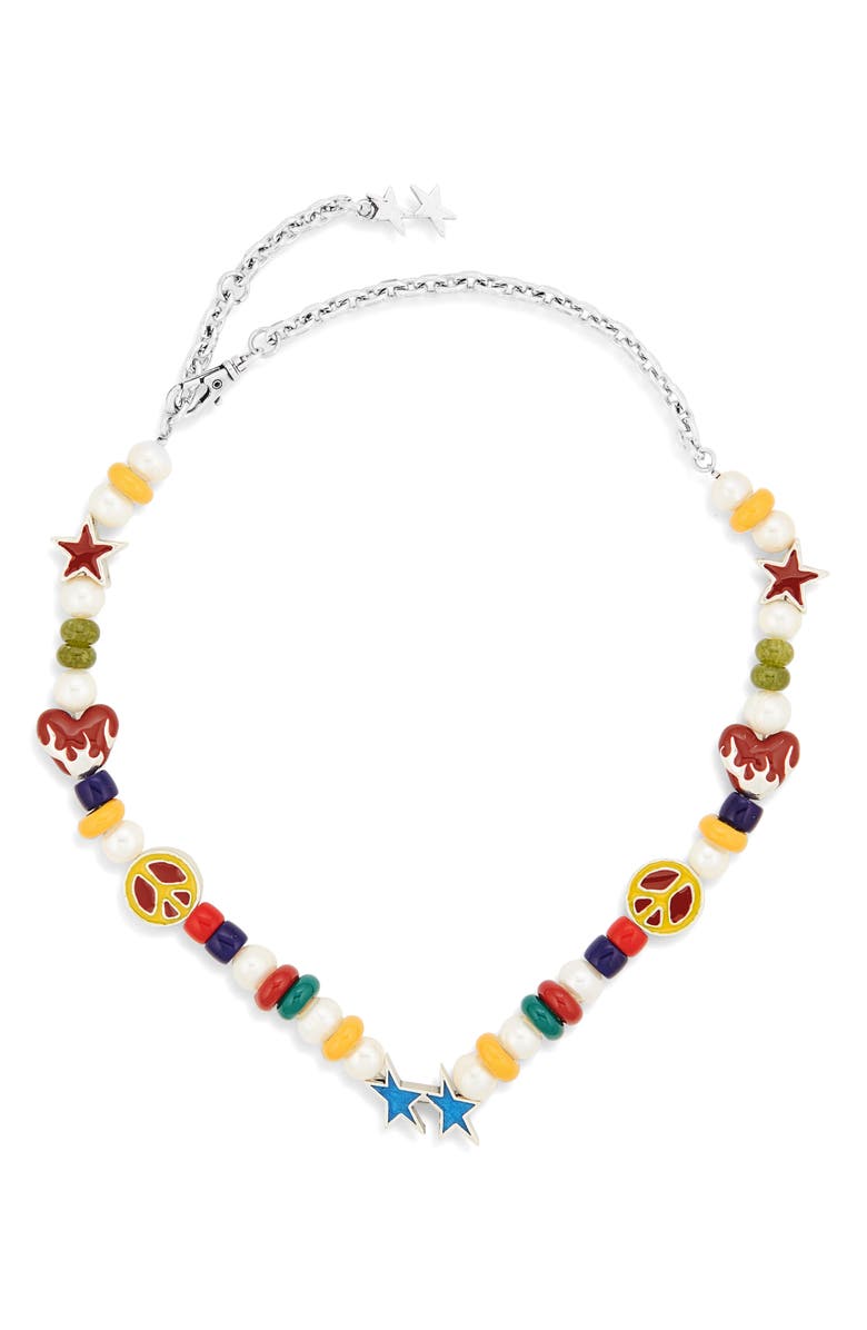 TWOJEYS Men's Yin Yang Flame Necklace, Main, color, Silver