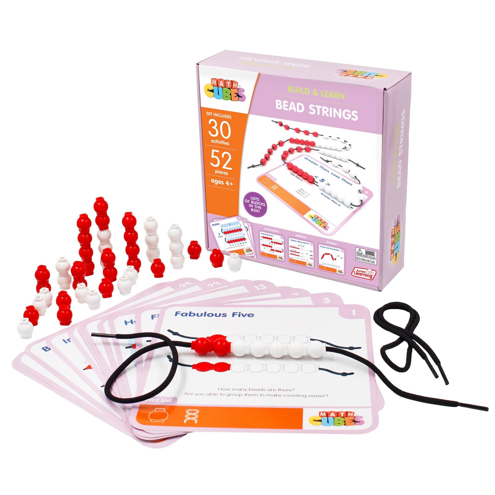 Junior Learning Mathcubes Bead Strings 30 Activity Set | Nordstrom