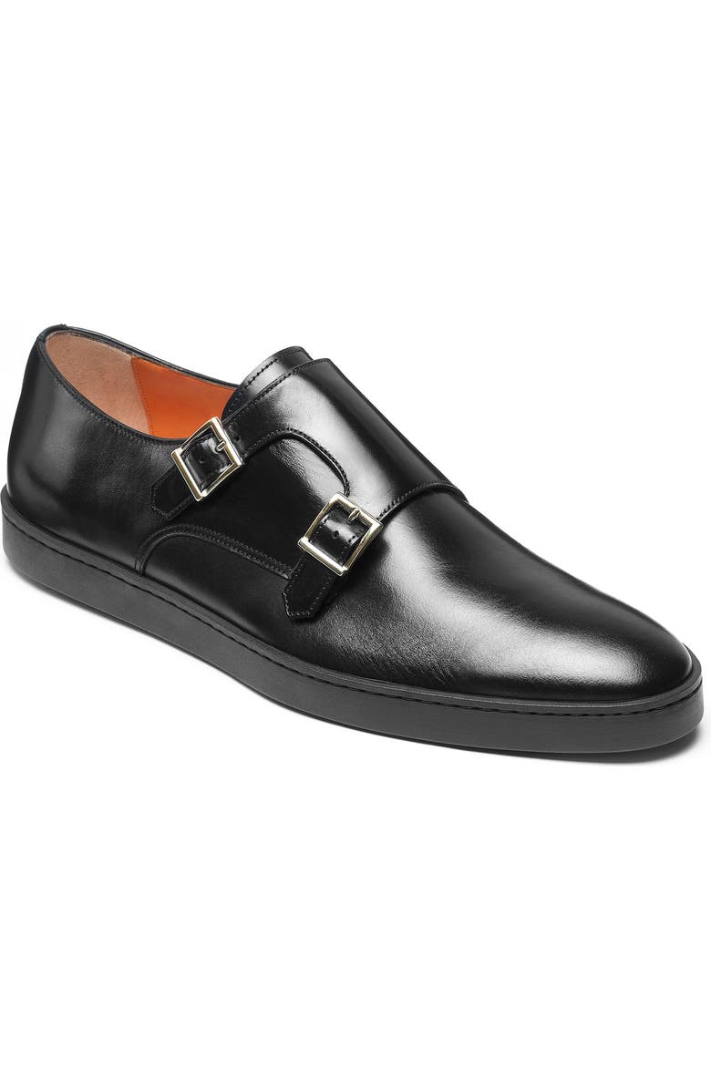 Santoni Freemont Double Monk Strap Shoe, Main, color,