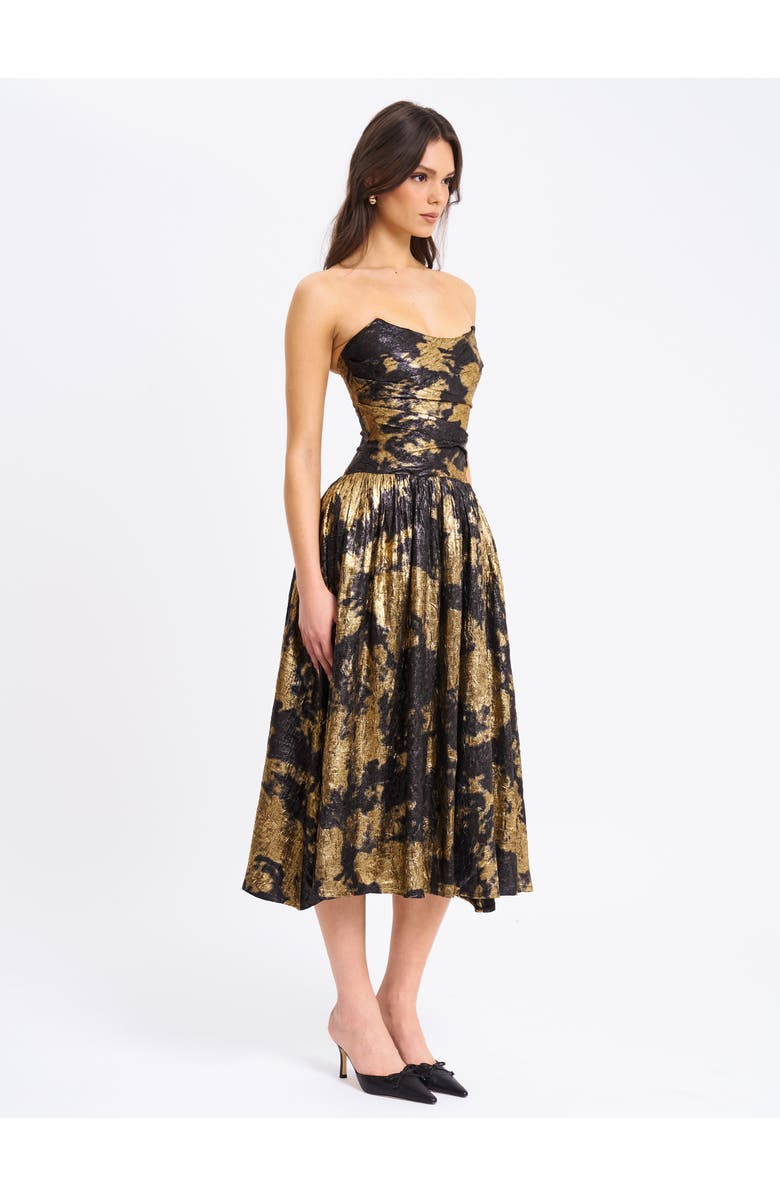 Miss Circle Saanvi Strapless Drop Waist Midi Dress, Alternate, color,