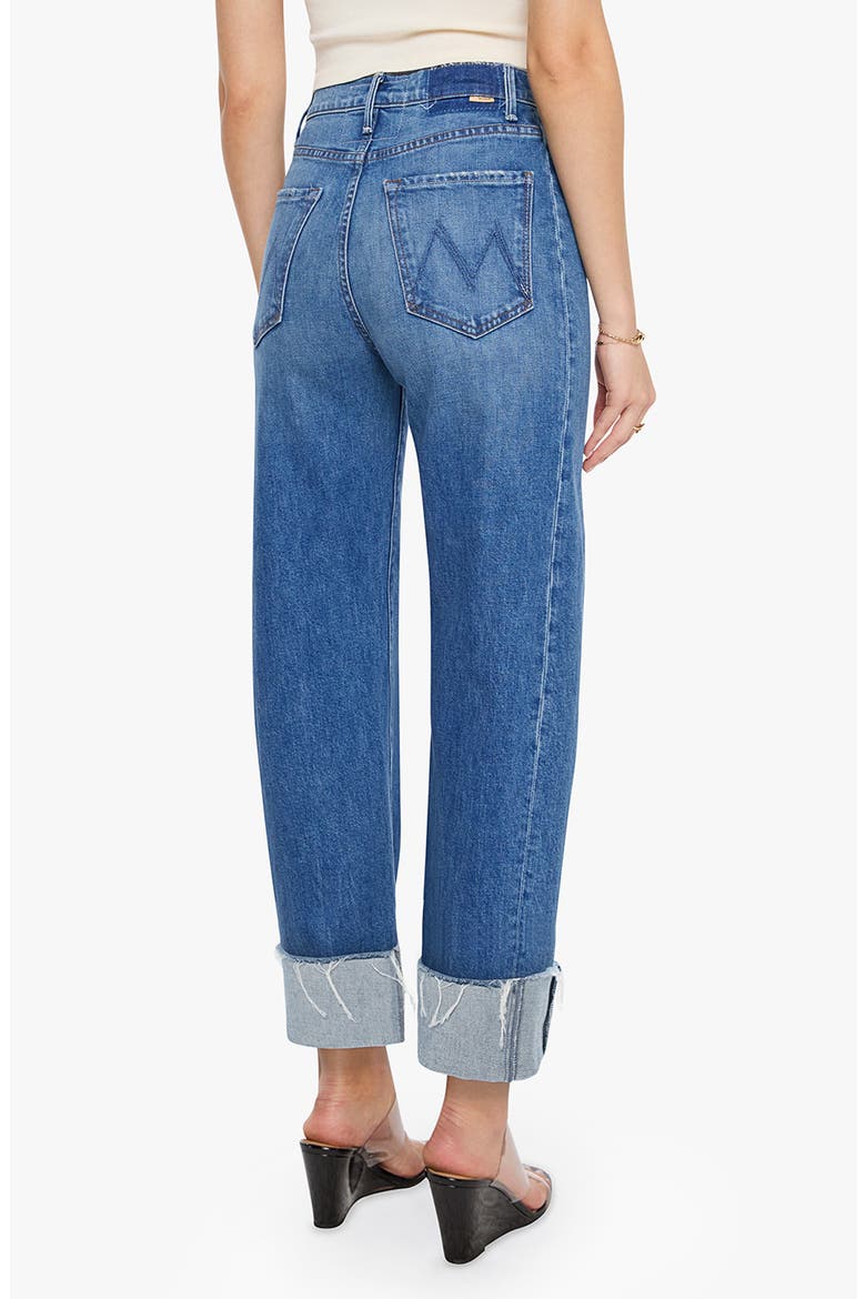 The Half-Pipe Flood Cuff Fray High Waist Wide Leg Jeans, Alternate, color, GET TWO BIRDS STONED