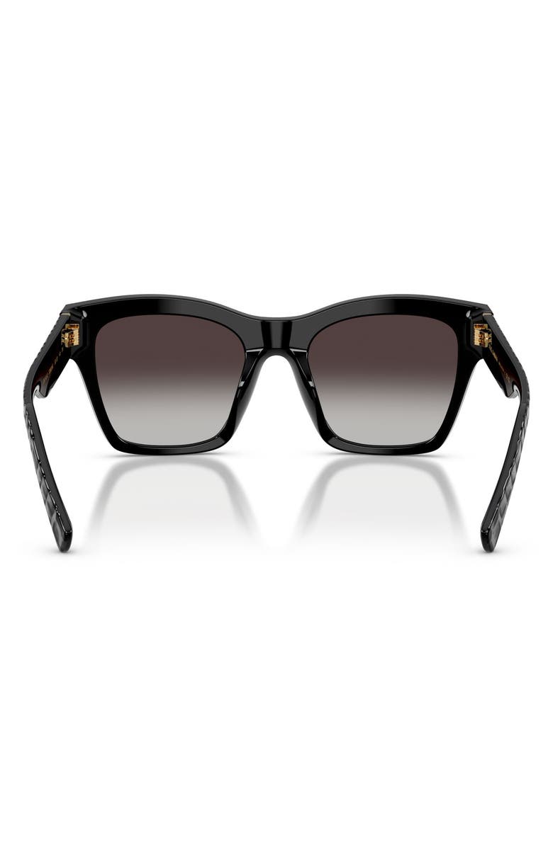 Dolce&Gabbana 53mm Square Sunglasses, Alternate, color, Black Texture Cocco / Grey