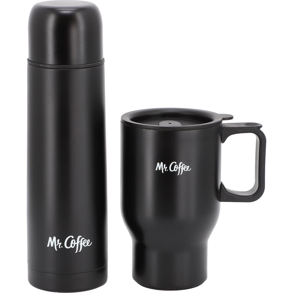 Mr Coffee Mr. Coffee Javelin 2 Piece Thermal Bottle And Travel Mug Set In Black