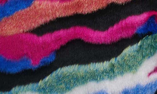 Karl Lagerfeld Faux Fur Jacket In Multi