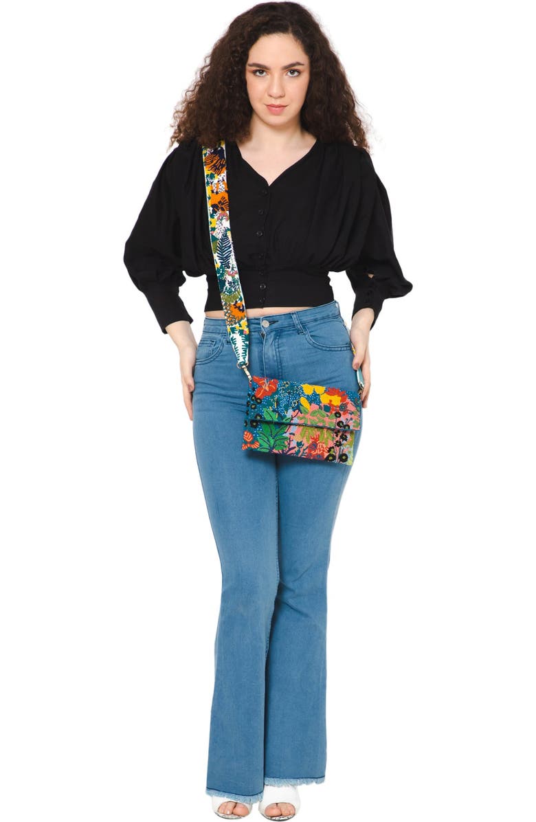 Vismaya Leafy Embroidered Strap, Alternate, color, Ivory