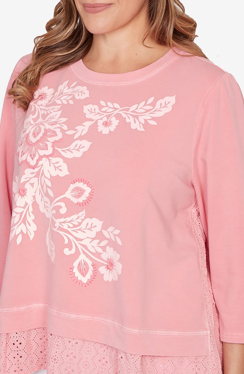 RUBY RD French Terry Sweater, Alternate, color, Cotton Candy