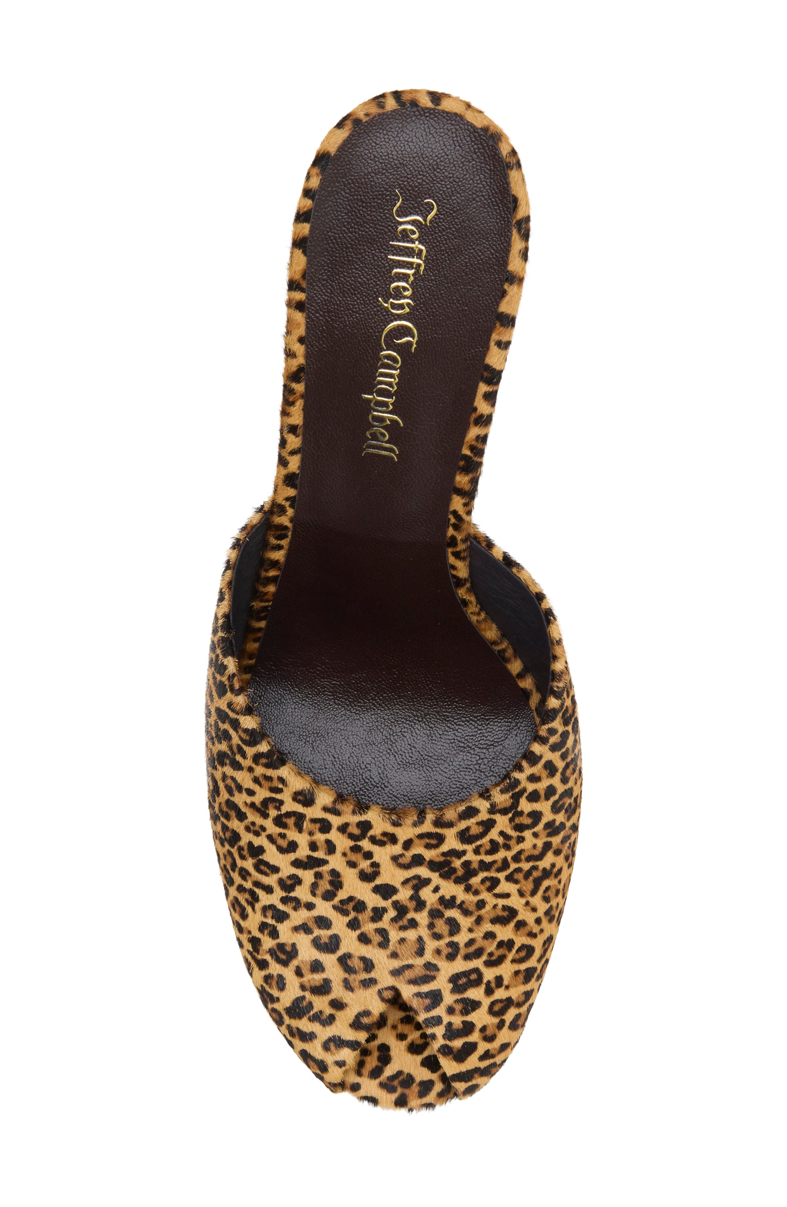 Fresa Leopard Calf Hair Peep Toe Pump, Alternate, color, BROWN CHEETAH