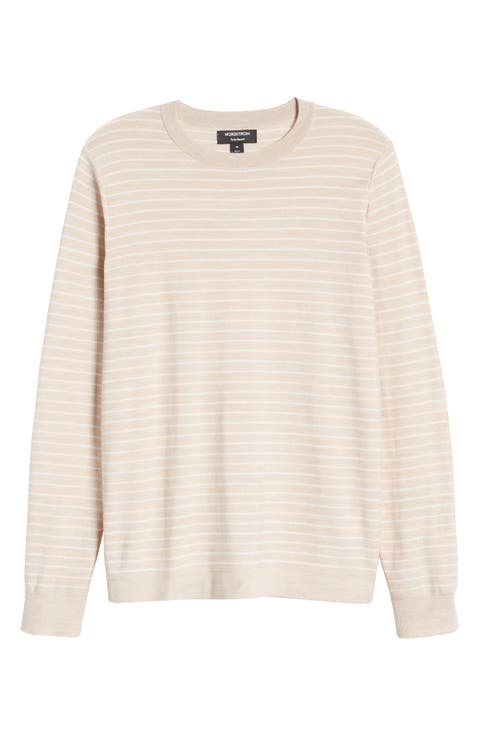 Men's Tech-Smart Stripe Merino Wool Blend Sweater