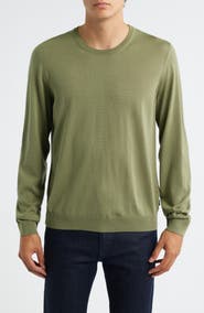 BOSS Leno Virgin Wool Crewneck Sweater