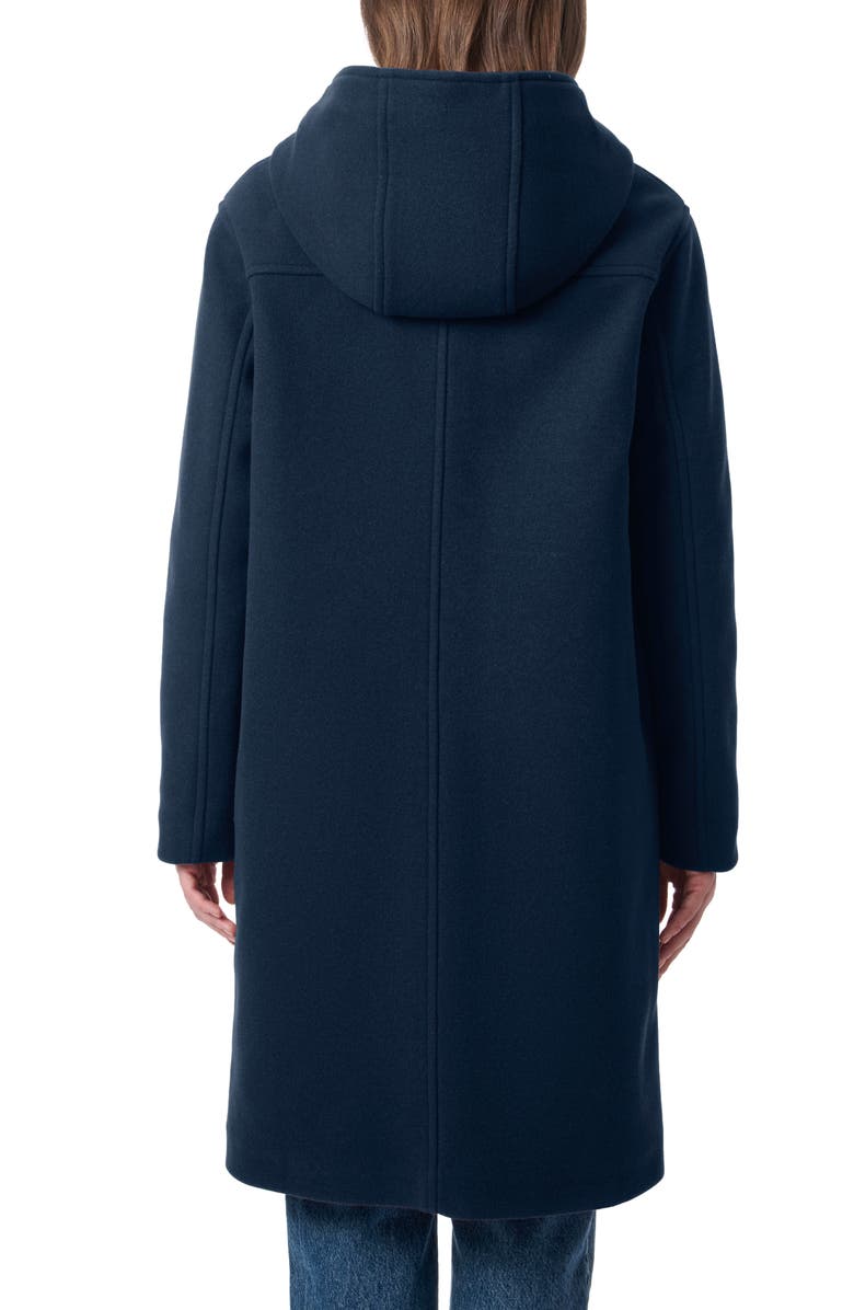 Bernardo Longline Hooded Coat, Alternate, color, Navy