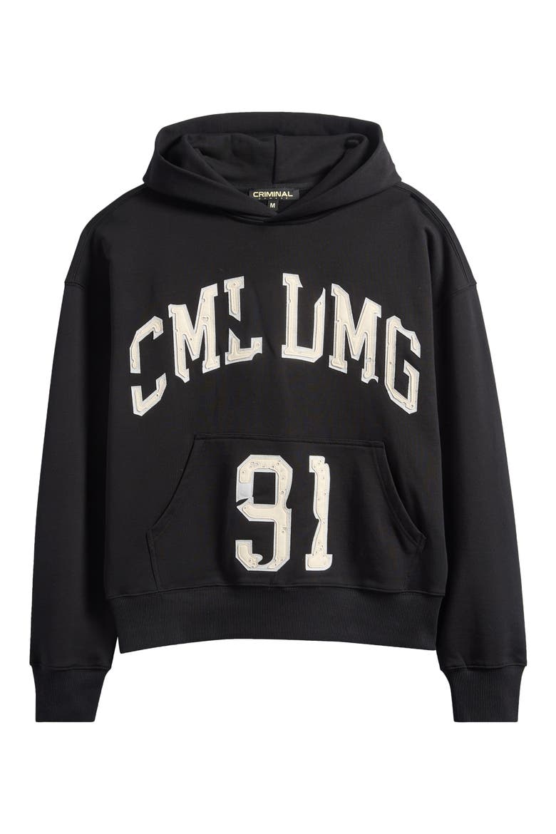 CRIMINAL DAMAGE Destroyed Logo Cotton Hoodie (Men) | Nordstrom