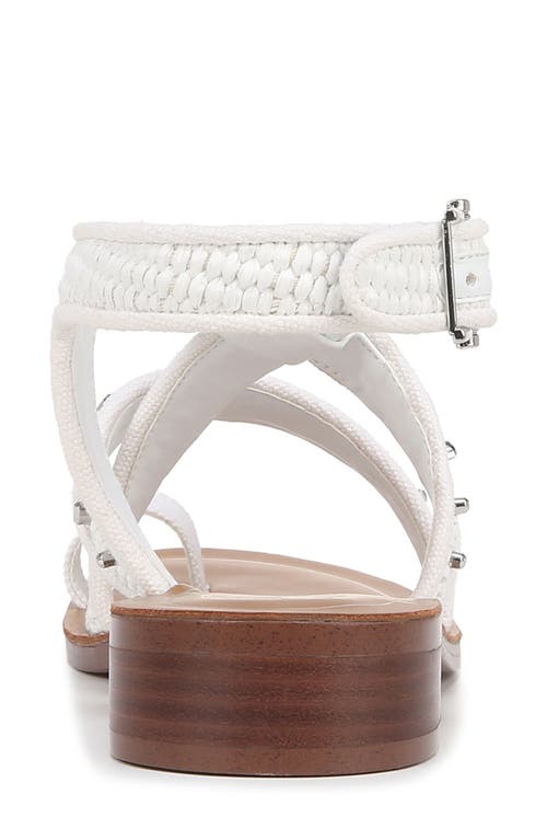 Franco Sarto Ina Toe Loop Sandal In White Studded