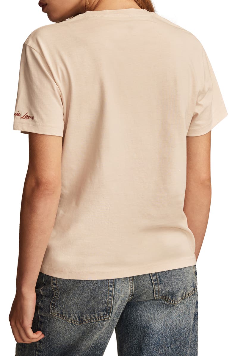 Lucky Brand Lucky in Love Heart Embellished Cotton Graphic T-Shirt, Alternate, color, 