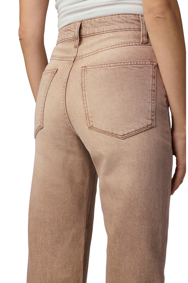 The Margot High Waist Crop Straight Leg Jeans, Alternate, color, WASHED TANNIN