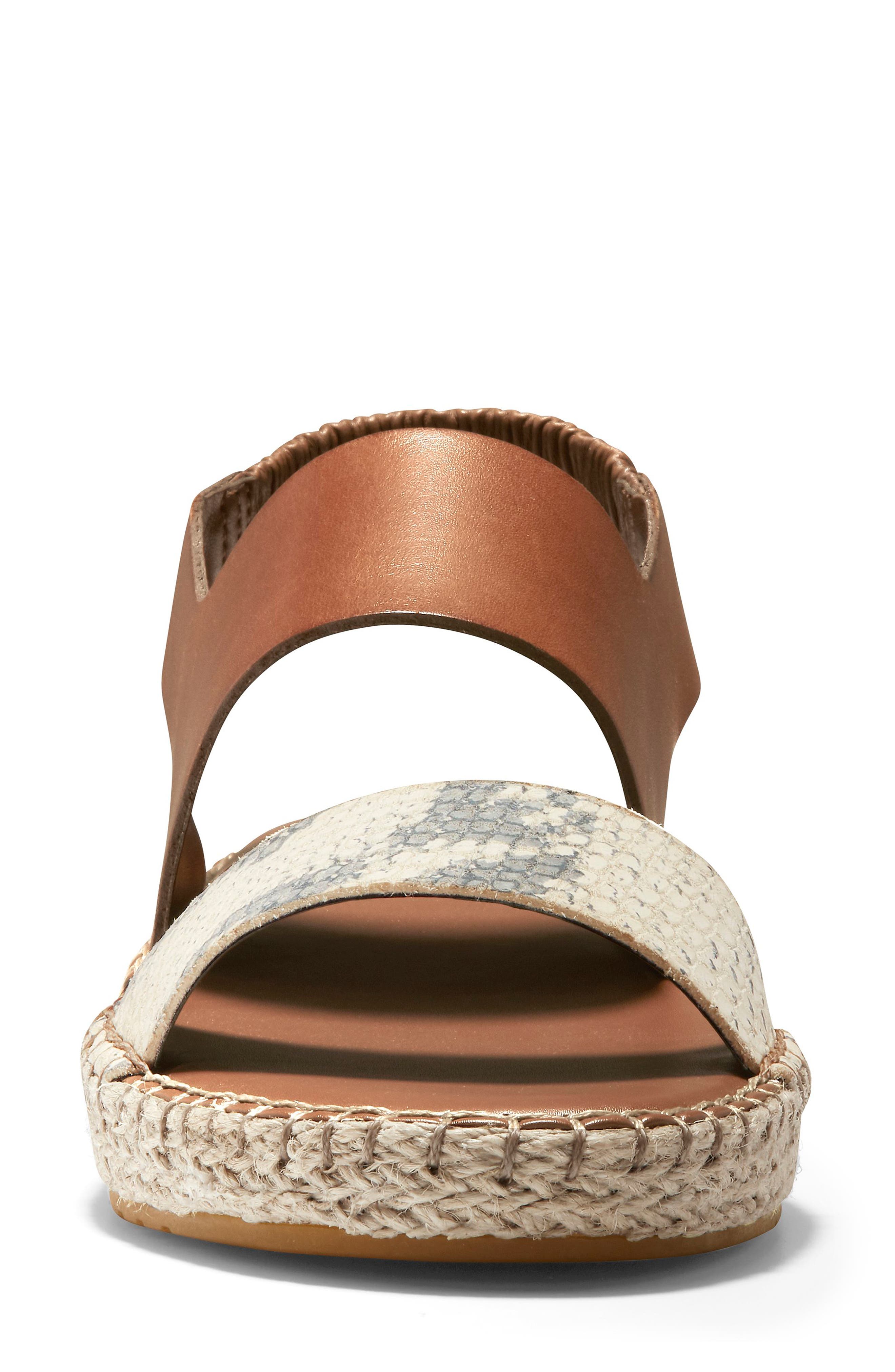 Cloudfeel Espadrille Sandal, Alternate, color, NATURAL/ SNAKE PRINT LEATHER