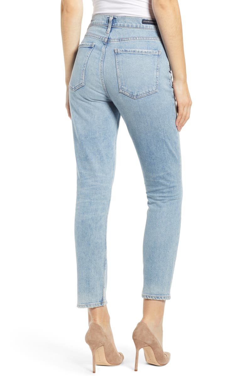 Citizens of Humanity Olivia High Waist Crop Slim Jeans, Alternate, color, 