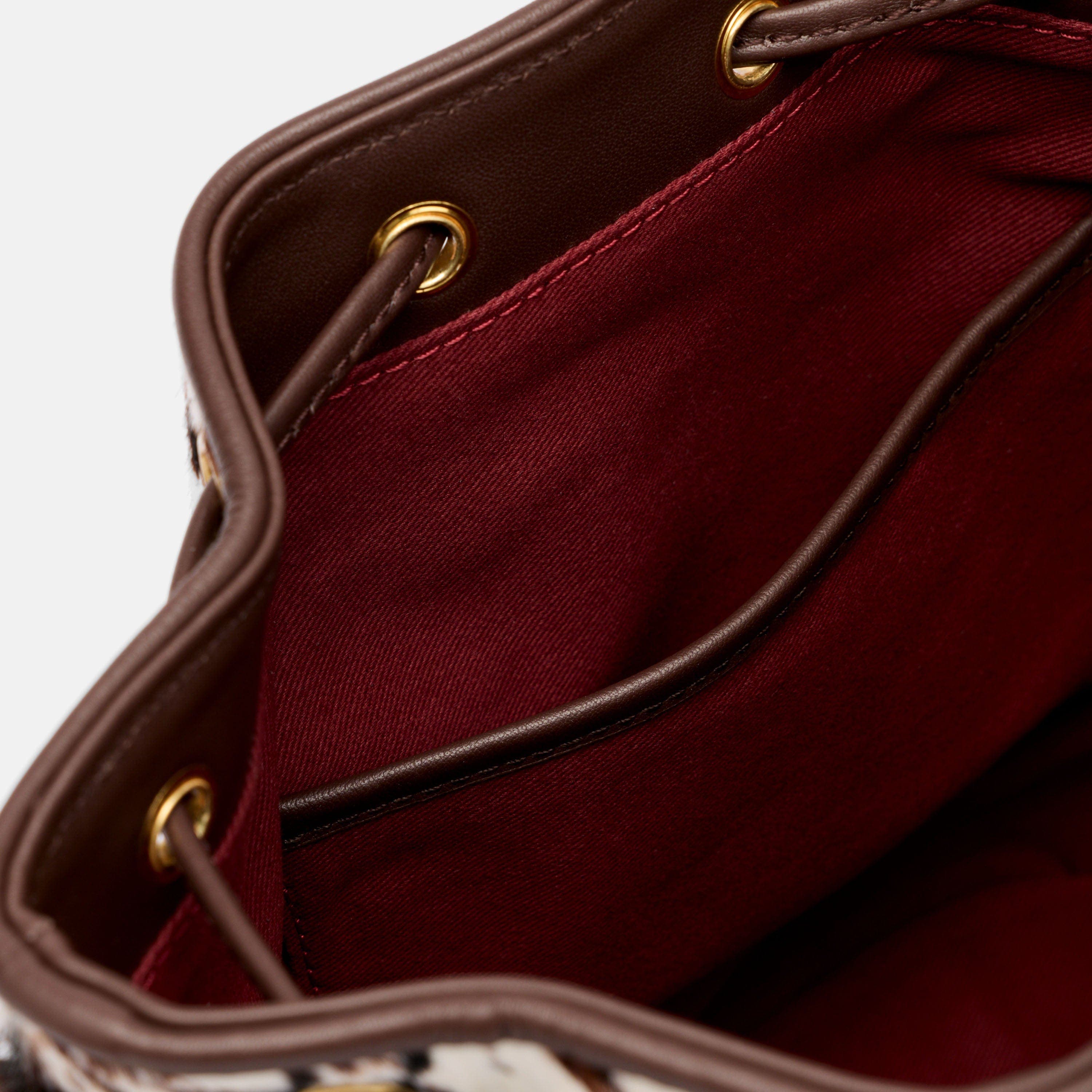 Nora Leather Bucket Bag, Alternate, color, Dark Horse