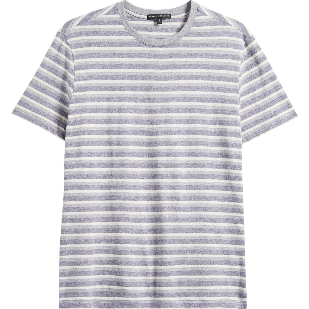Robert Barakett Hockney Stripe Short Sleeve Crewneck T-shirt In Blue