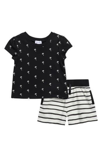 Splendid Kids' Pretty Palm Tee & Shorts Set In Multi
