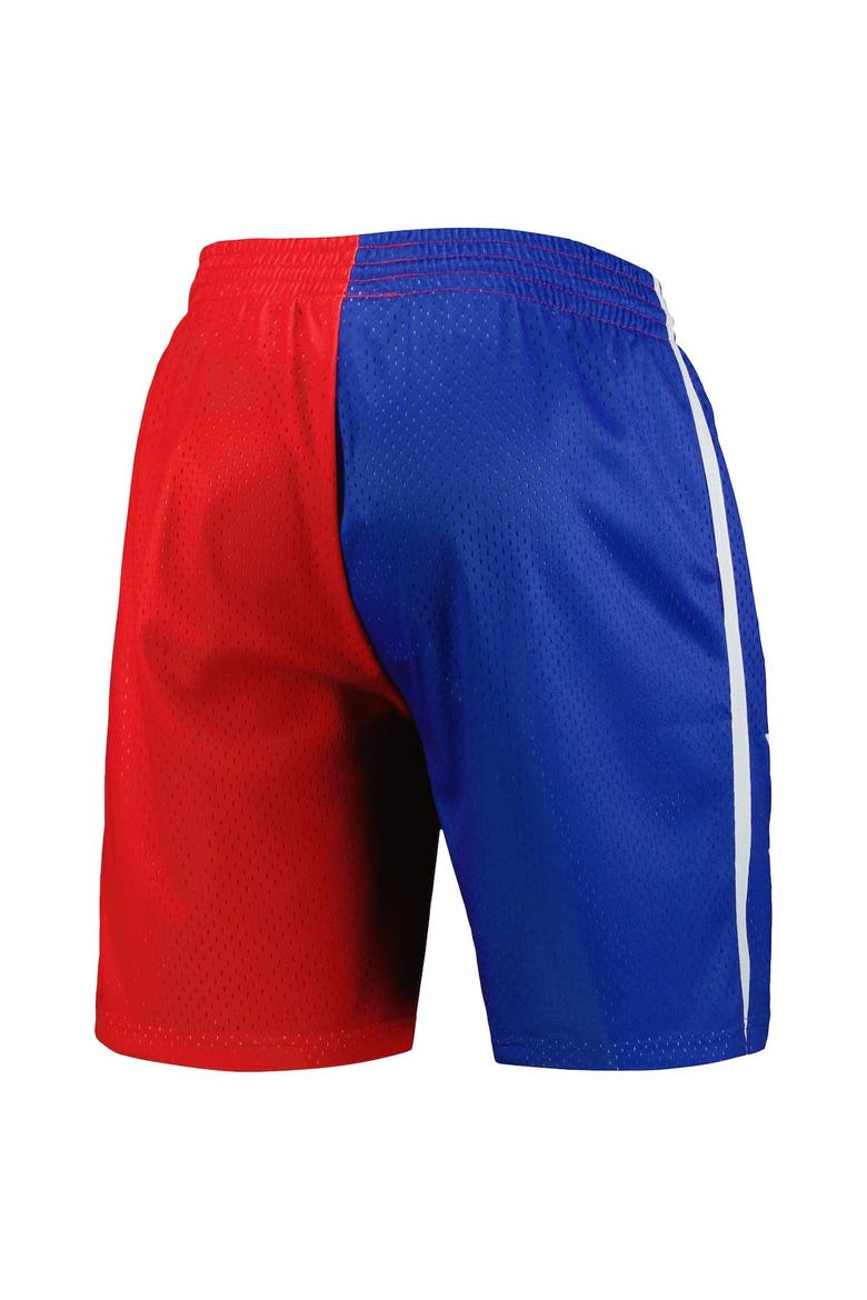 Men's Mitchell & Ness Blue/Red Washington Bullets Hardwood Classics 1996 Split Swingman Shorts, Alternate, color, Blue