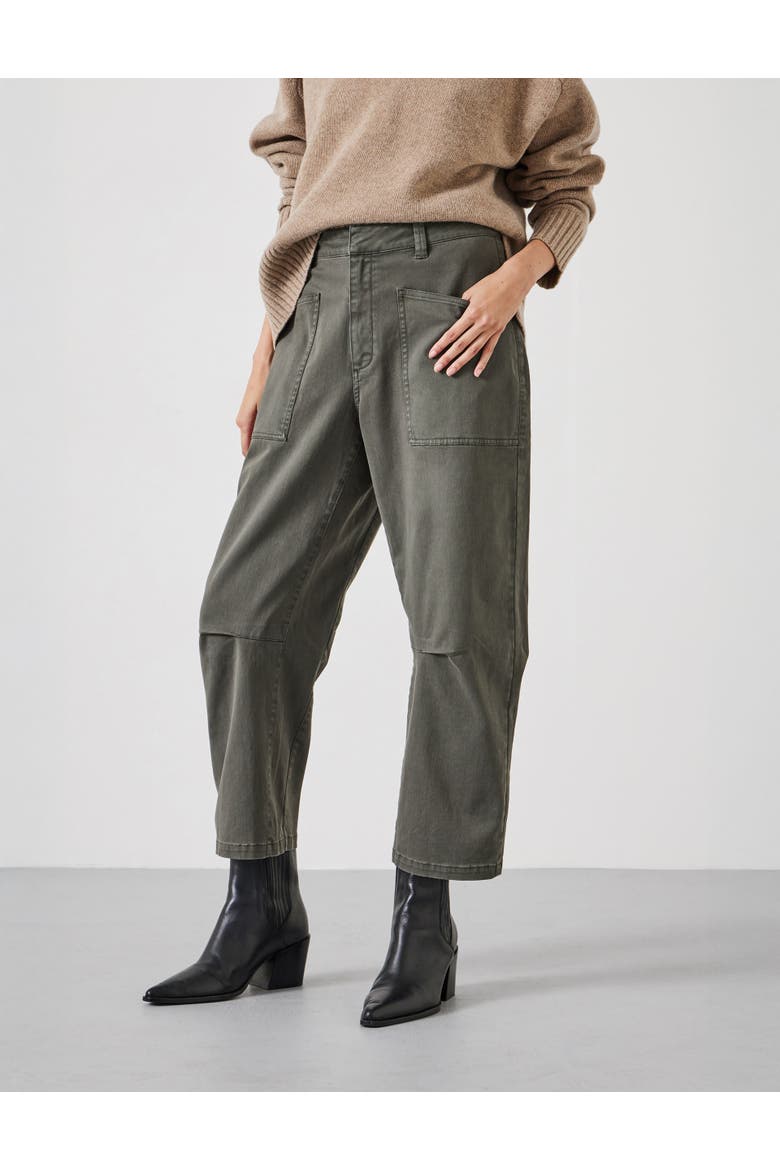 Cordi Barrel Leg Pants, Main, color, Dark Khaki Green