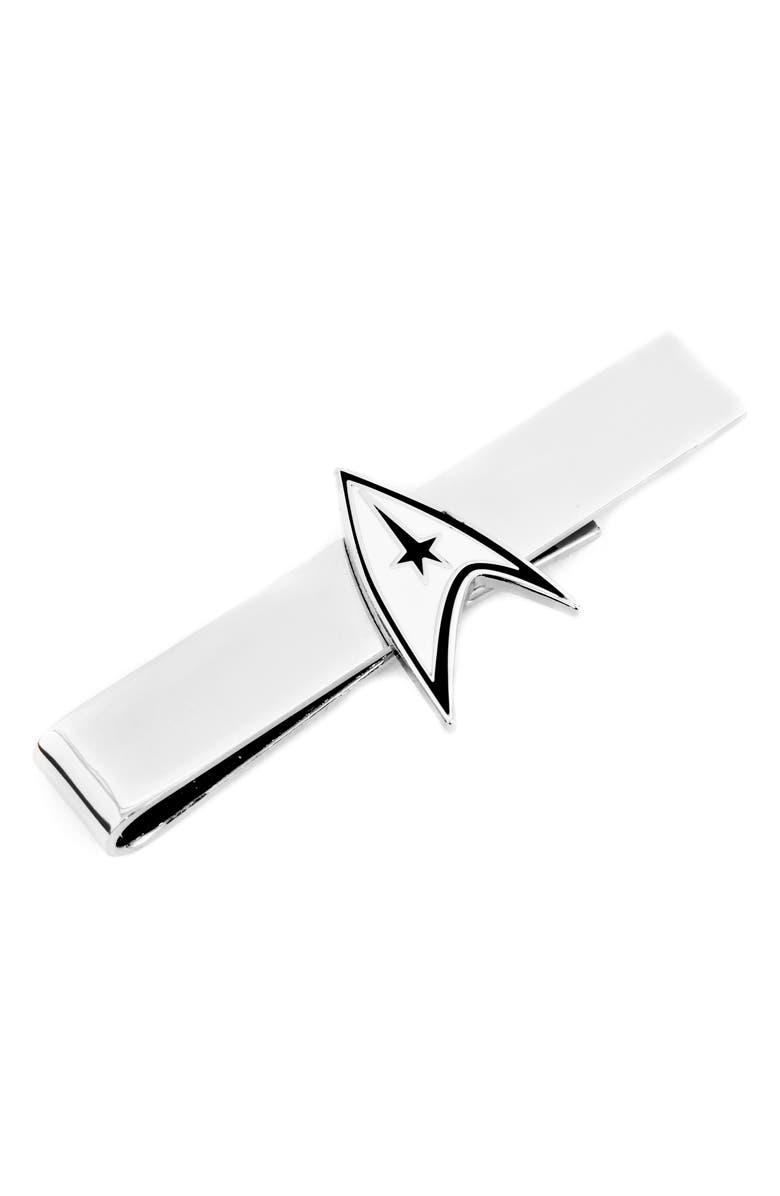 Cufflinks, Inc. Star Trek Delta Shield Tie Bar, Main, color, Silver