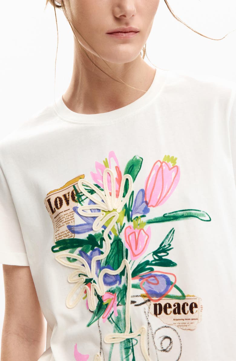 Desigual Vase Graphic T-Shirt, Alternate, color,