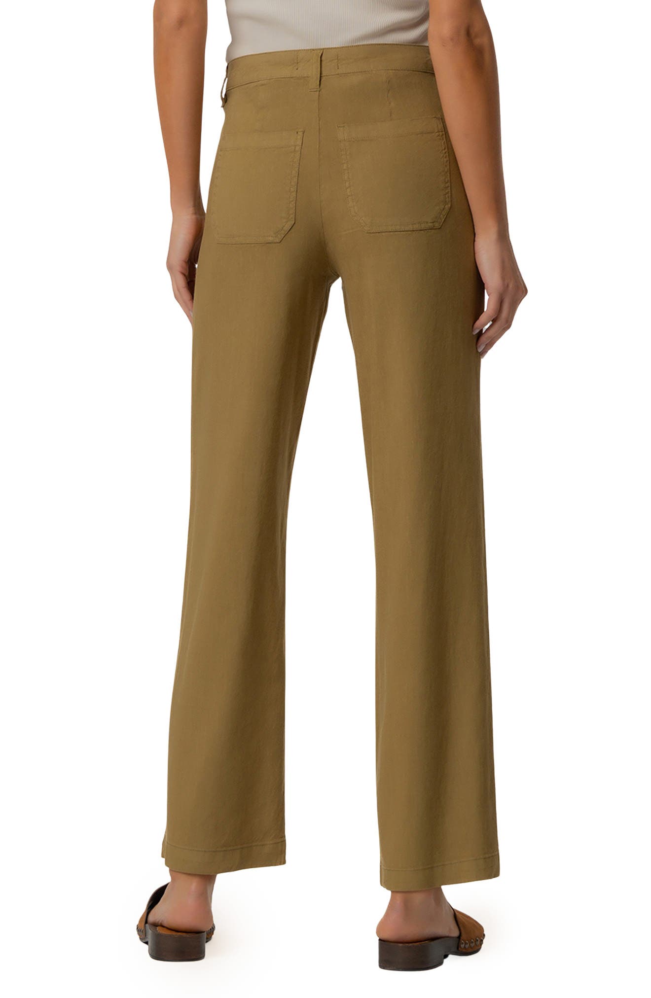 Женские KUT from the Kloth Topaz High Waist Crop Wide Leg Linen Blend Pants — фото 2