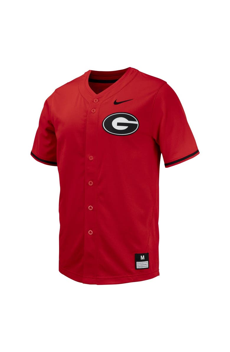 Nike Men's Nike Red Georgia Bulldogs Replica Full-Button Baseball Jersey, Alternate, color, Red
