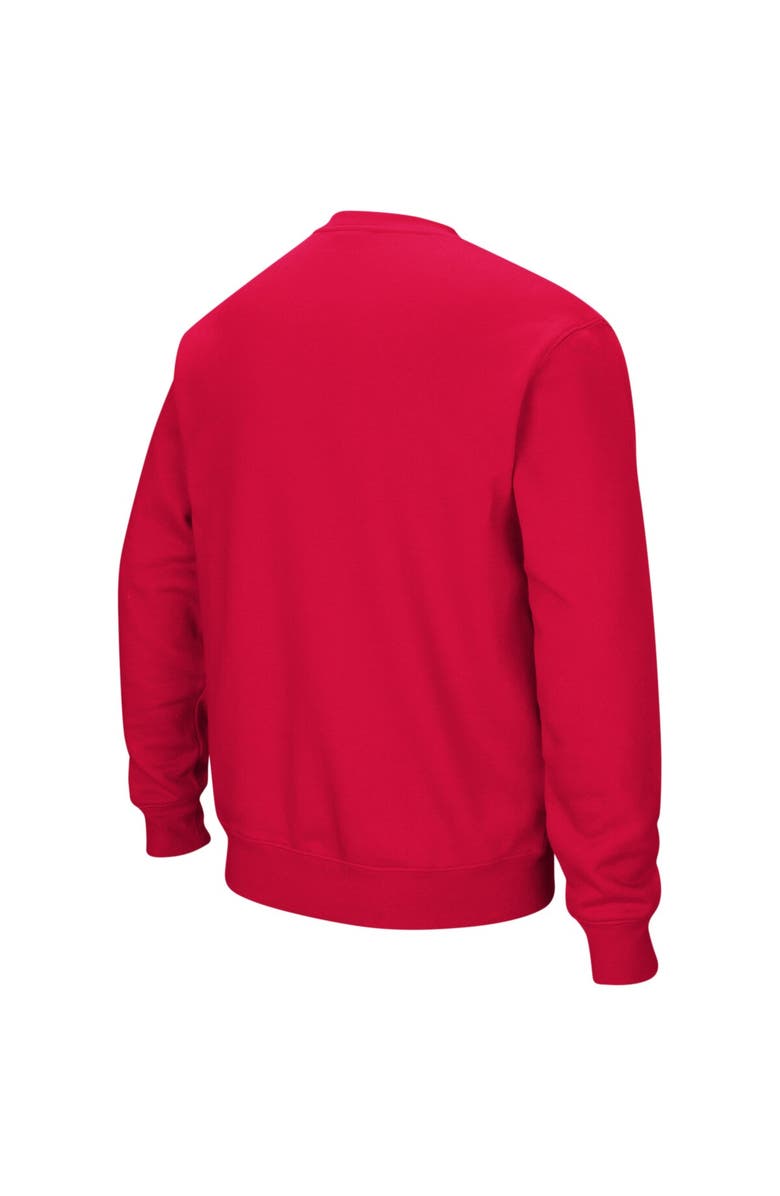 COLOSSEUM Men's Colosseum Red NC State Wolfpack Arch & Logo Crew Neck Sweatshirt, Alternate, color, Red