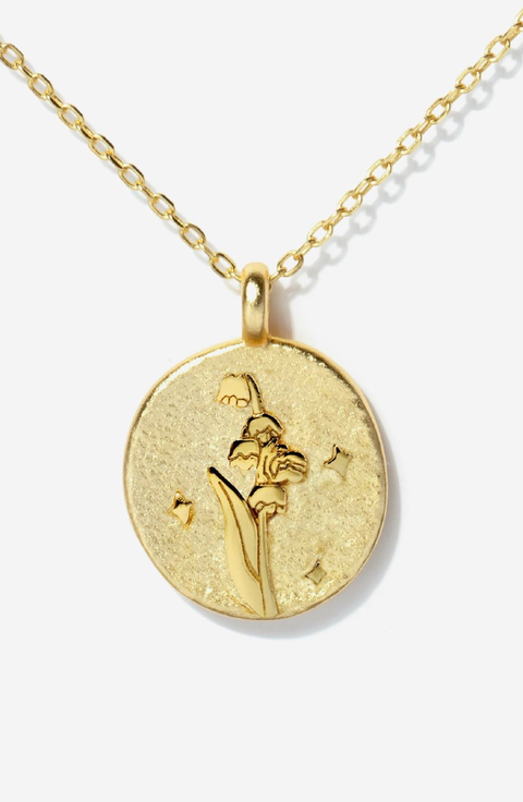 Gold Birth Flower Necklace