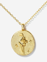 Little Sky Stone Gold Birth Flower Necklace