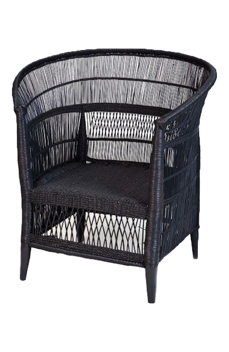 Mbare Malawi Cane Chair, Main, color, Black