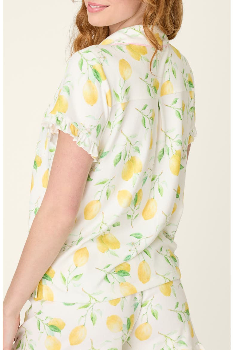 Dolce Spritz Button-Up Pajama Shirt, Alternate, color, IVORY