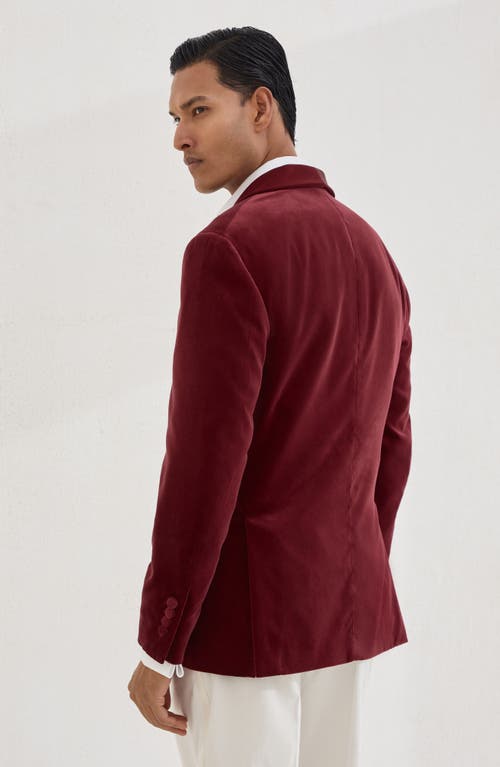 Brunello Cucinelli Uconstructed Blazer In Burgundy