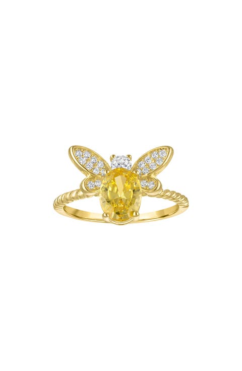 Cubic Zirconia Butterfly Ring