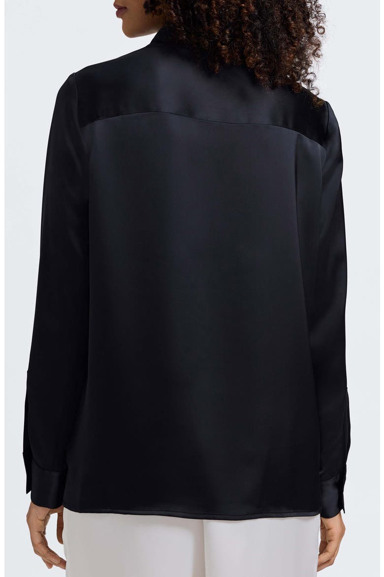 Bianca Satin Shirt, Alternate, color, BLACK