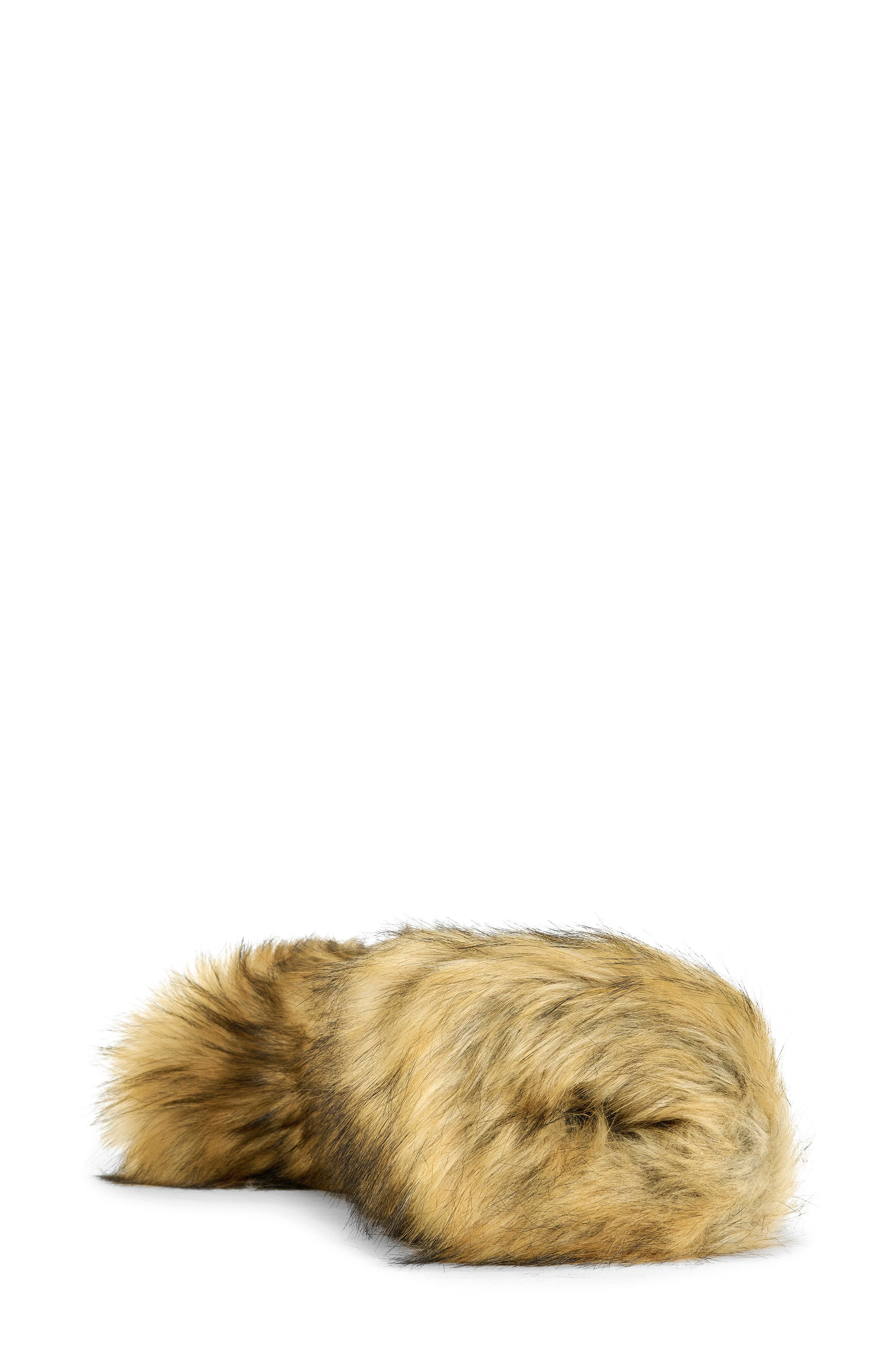 AZALEA WANG Fayes Faux Fur Platform Boot, Alternate, color, Brown Multi