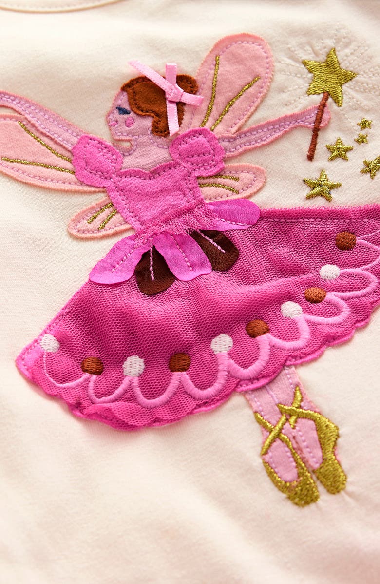 Mini Boden Kids' Fairy Appliqué Long Sleeve Cotton T-Shirt, Alternate, color,