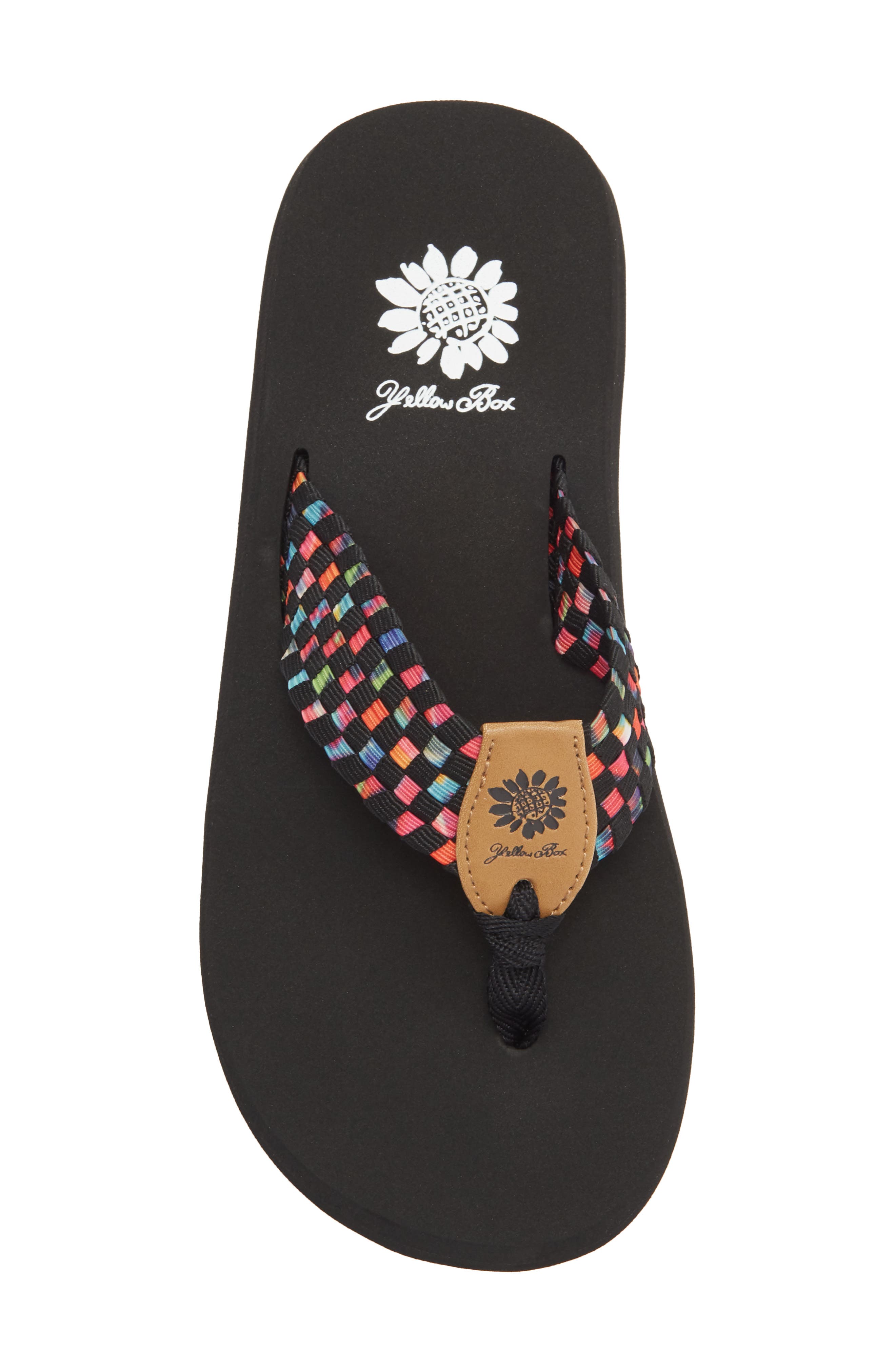 Yellow Box Premium Soleil Flip Flop Sandal, Alternate, color, Black Multi