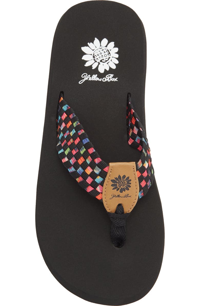 Yellow Box Premium Soleil Flip Flop Sandal, Alternate, color, Black Multi
