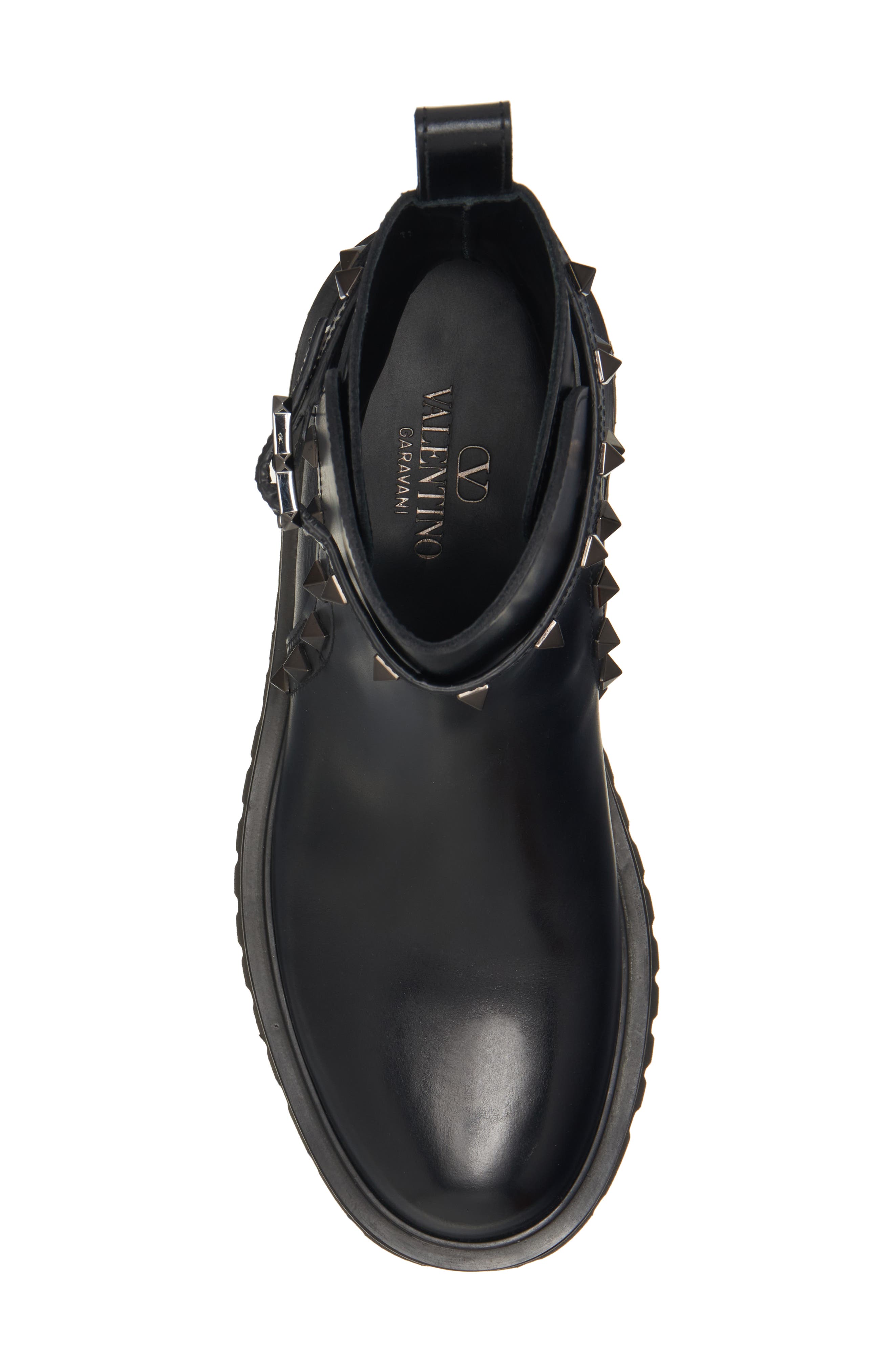 Valentino Garavani Rockstud Combat Boot, Alternate, color, 