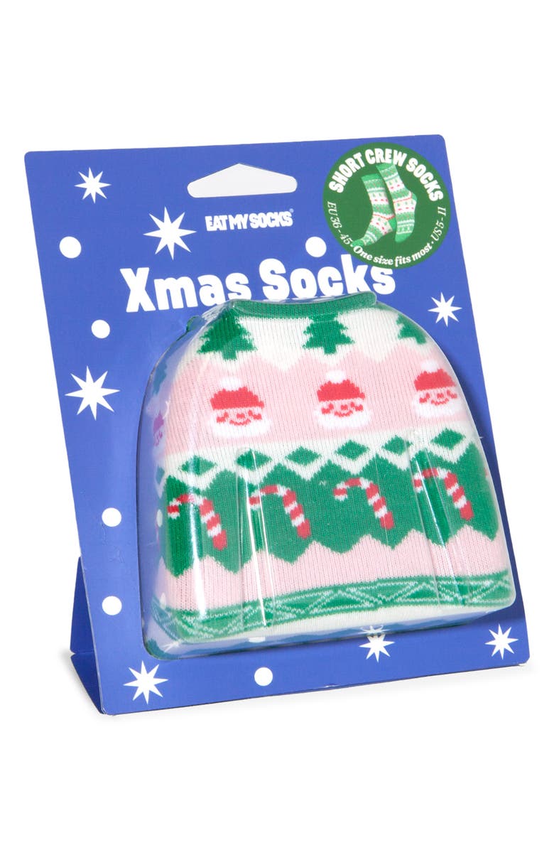 doiy Xmas Jumper Crew Socks, Alternate, color, Green Multi