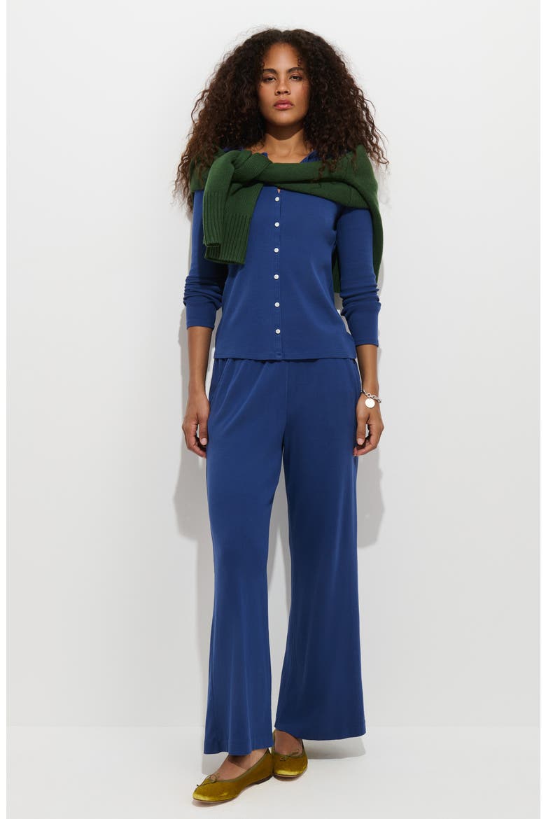 Frankie Cotton Rib Cardigan, Alternate, color, THE BLUES